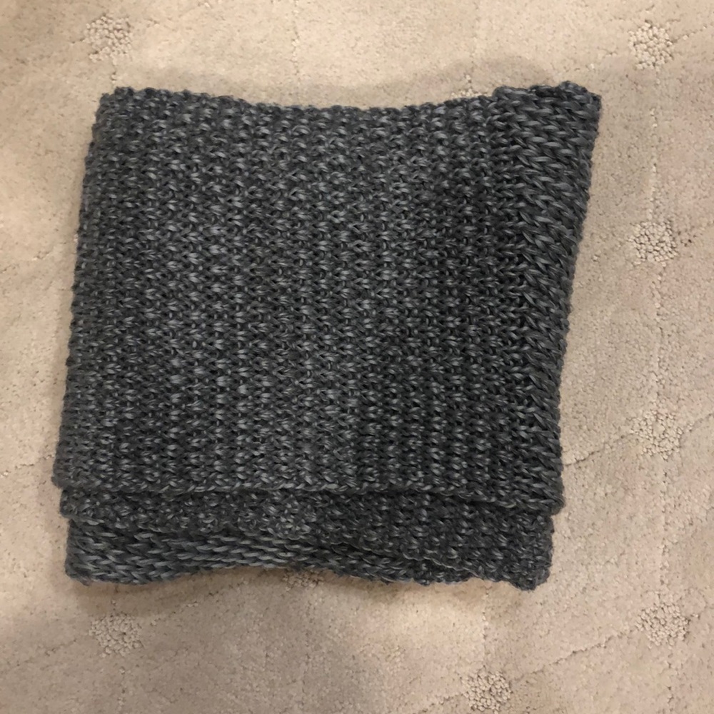 Grey Knit Infinity Scarf